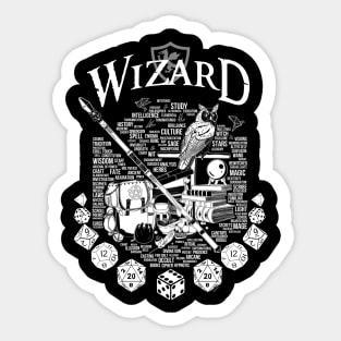 RPG Class Series: Wizard - White Version Sticker